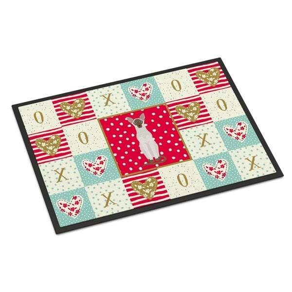 Carolines Treasures 24 x 36 in. Colorpoint Shorthair Cat Love Indoor or Outdoor Mat CK5755JMAT - main